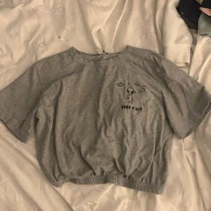 Papaya “Good Vibes” Cropped Tee